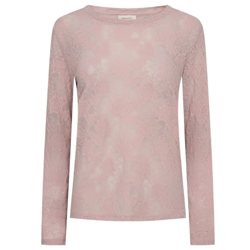 Pale Mauve floral mesh top Esvia
