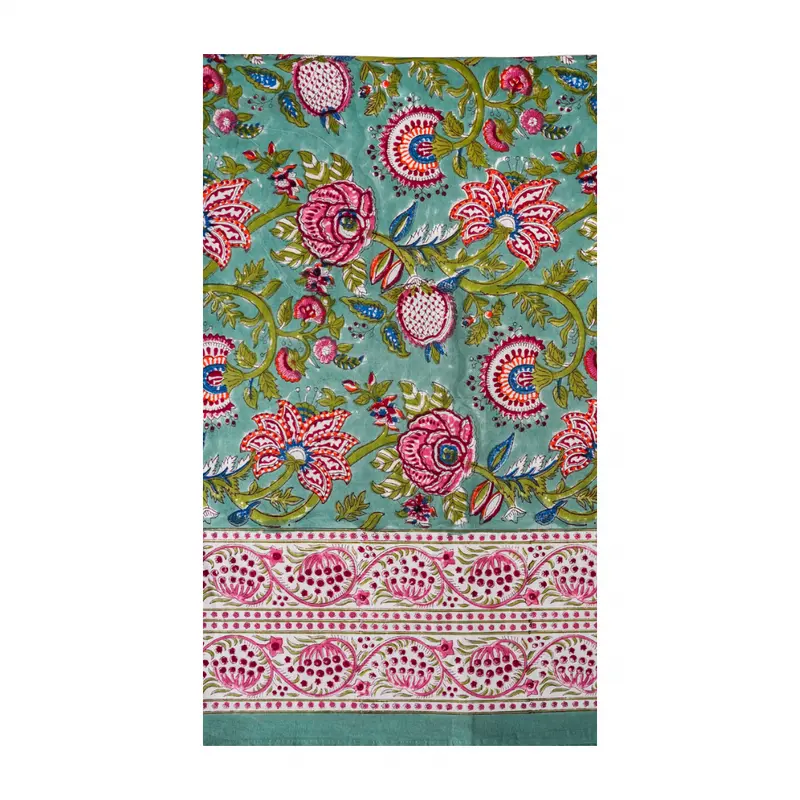 Palmera Hand Block Printed Tablecloth