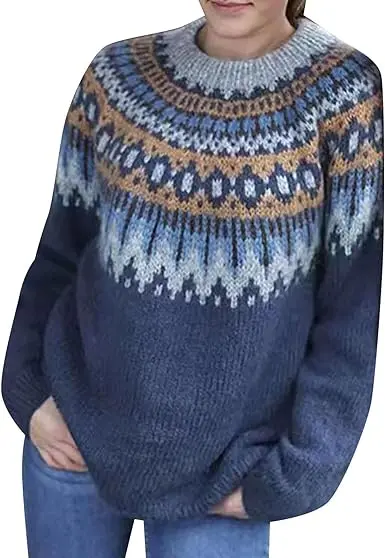 PANDORE - Hinreißender gemusterter Pullover
