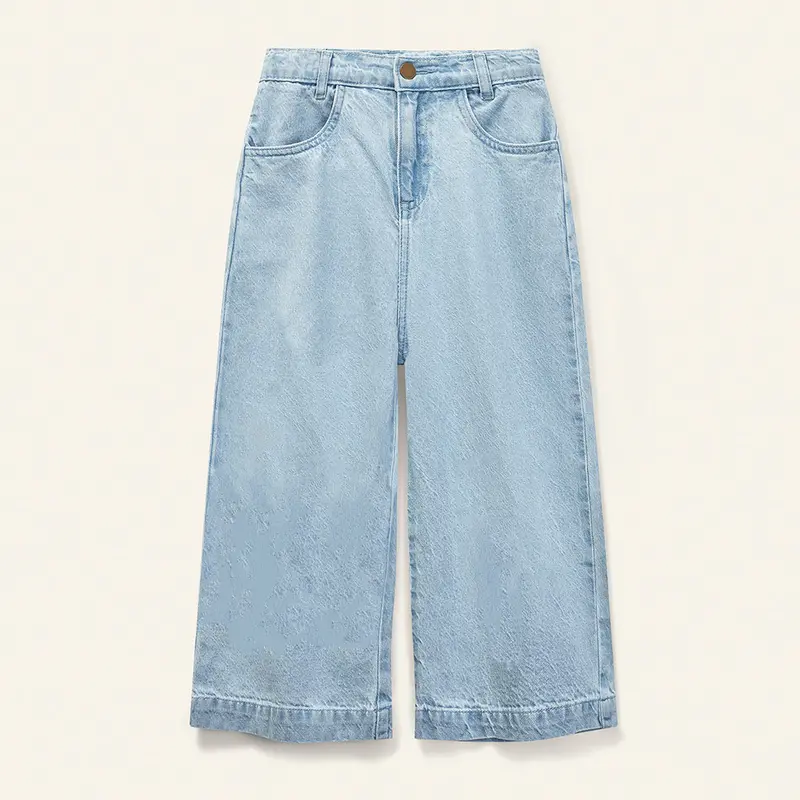 Pant Wide Jean Pale Denim