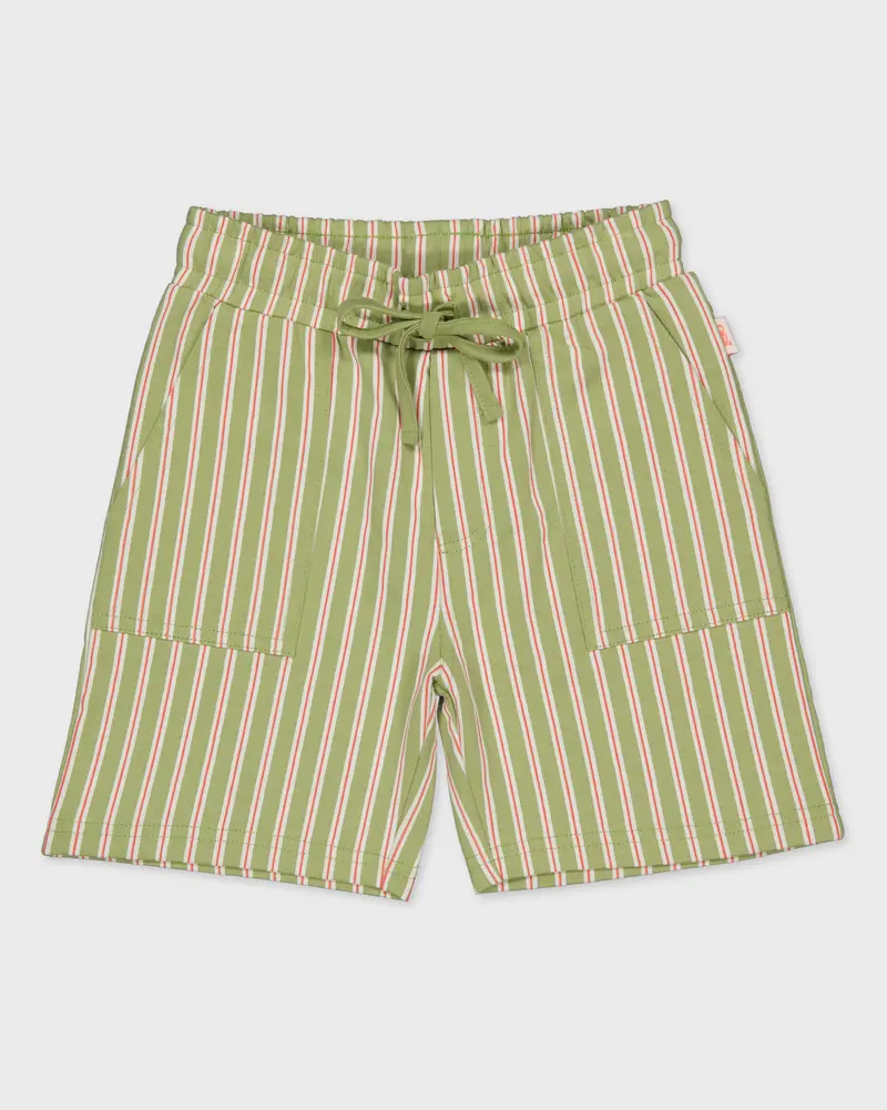Pants | AOP Coral White Stripe