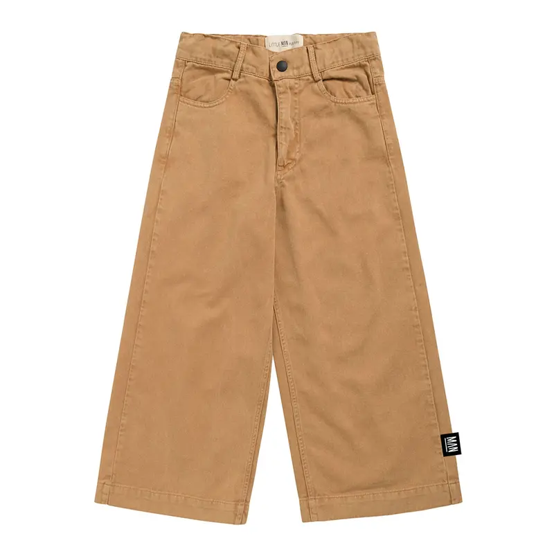 Pants Wide Leg Heavy Washed Brown