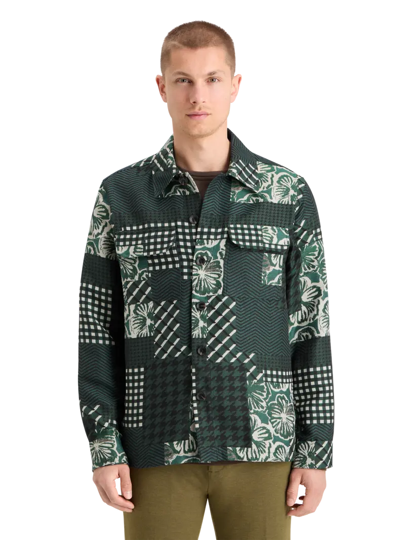 Patchwork Jacquard Overshirt