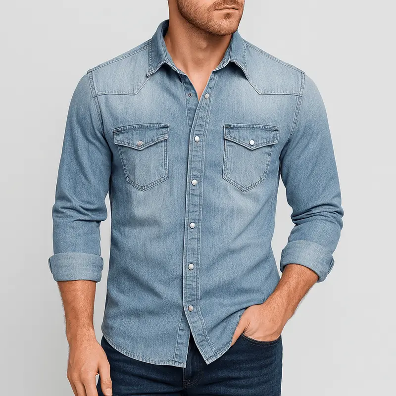 Patrick | Herren Jeanshemd mit Taschen