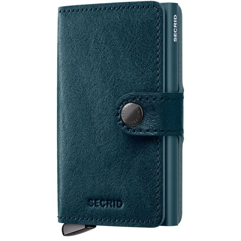 Petrolgroene premium miniwallet Basco Teal