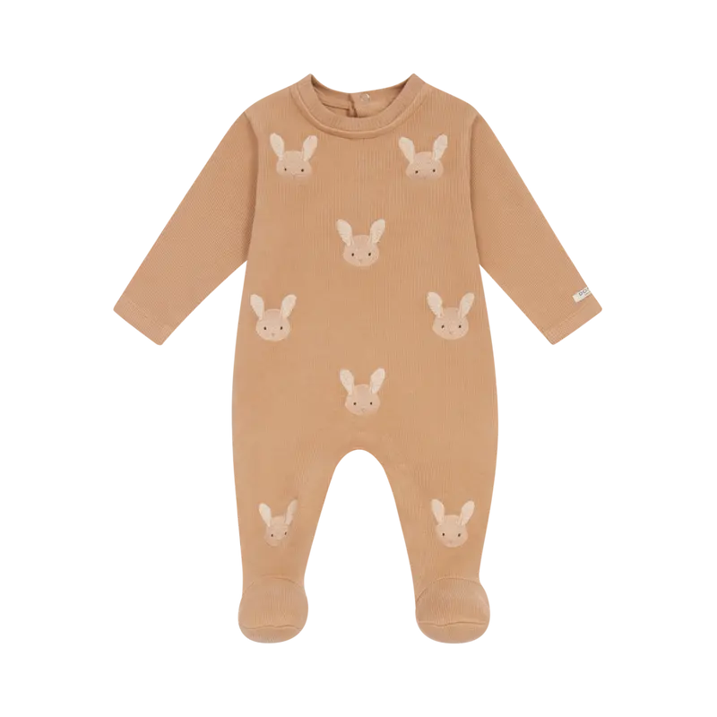 Phlyn Onesie | Fluffy Bunnies | Rose Mocha