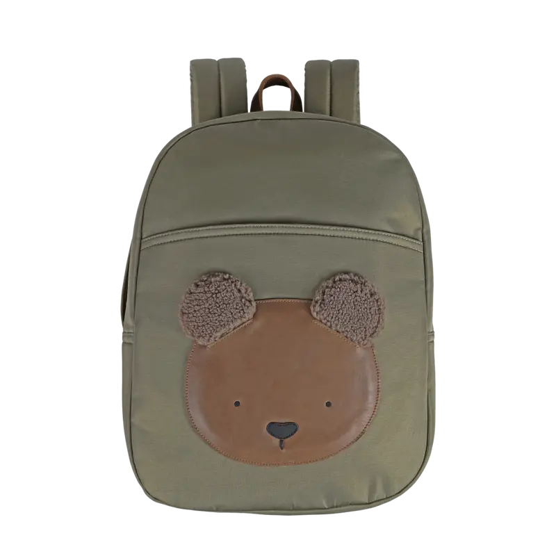 Pibbe Schoolbag | Bear | Moss Green