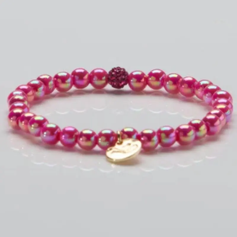 Pink Mirage parelarmband 6mm