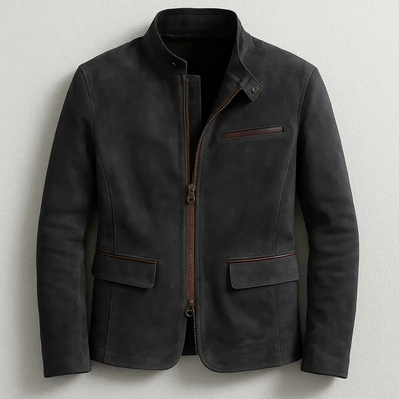 Plamen – Wildleder Jacke Mit Taschen