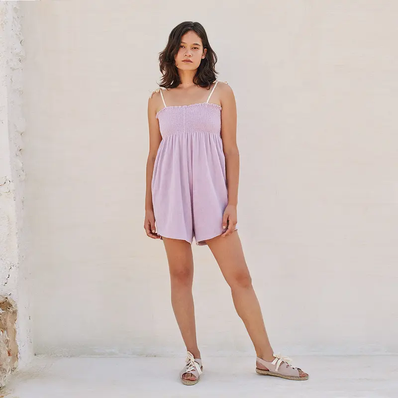Playsuit Terry Smocked Woman Lavender