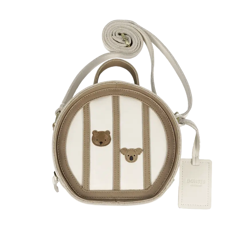 Pocor Shoulder Bag | Hat Box | Off White Leather