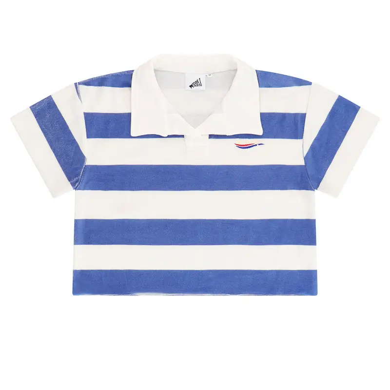 Polo Towel Terry Cut Off Blue Stripes