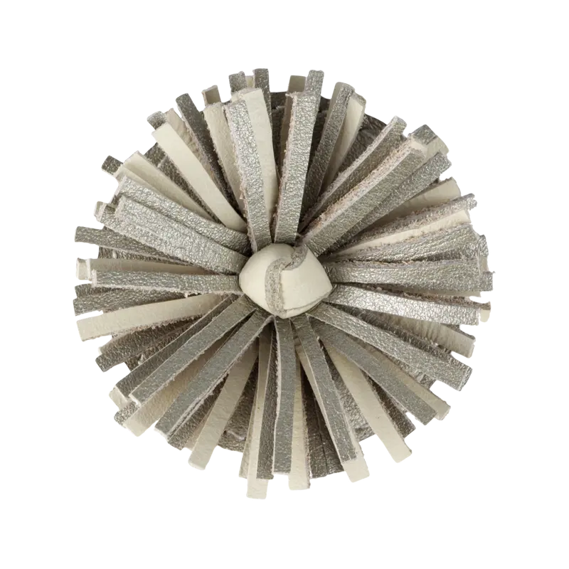 Pomys Hairclip | Champagne Metallic Leather