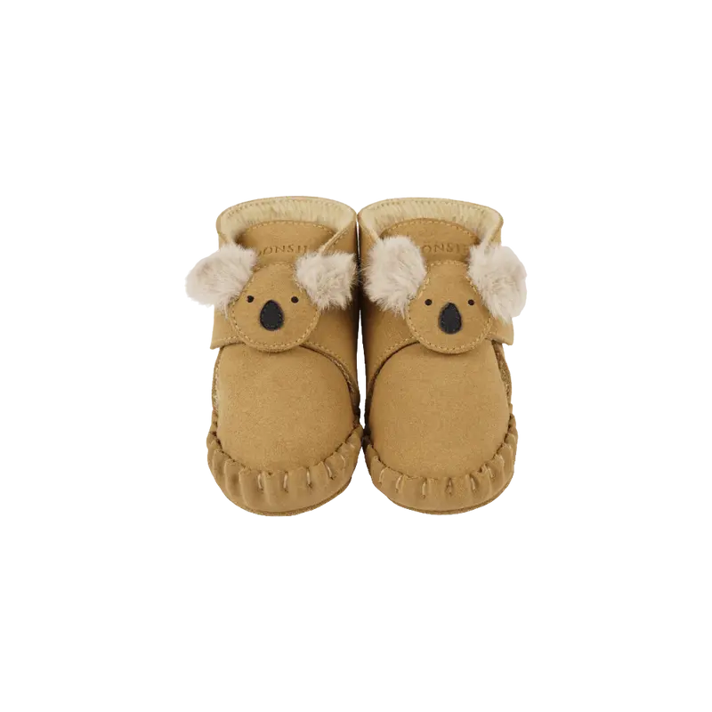Pouty Booties | Fluffy Koala | Sand Suede