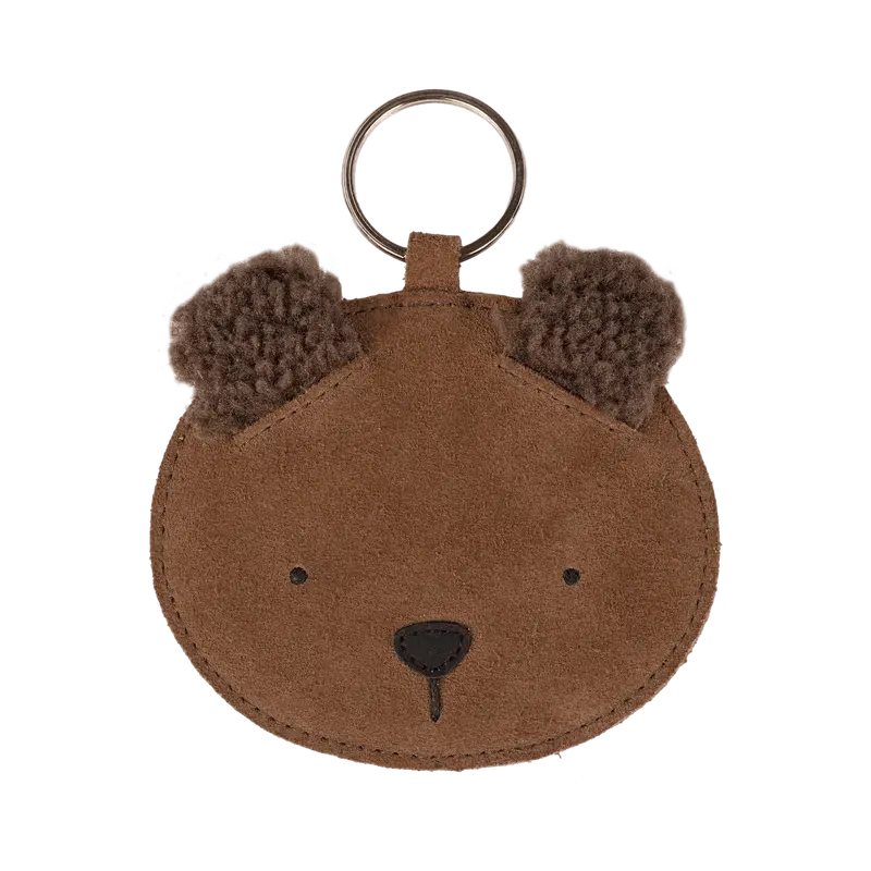 Pouty Chain | Fluffy Bear | Teddy Brown Suede