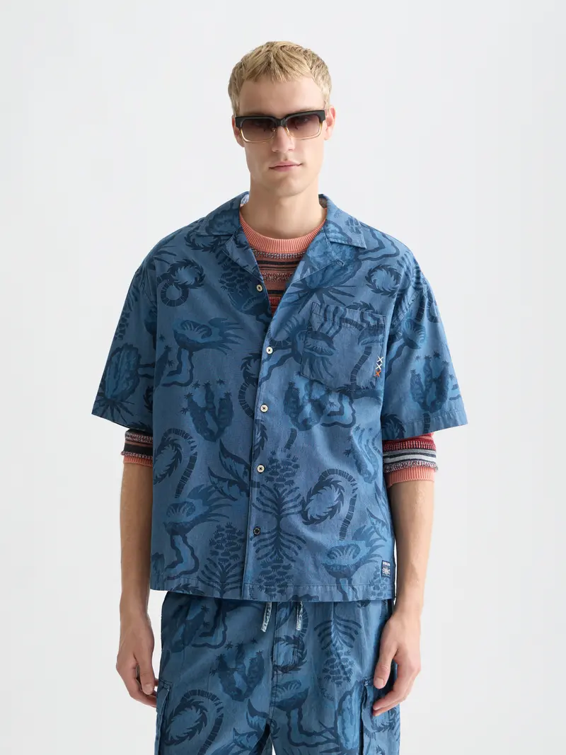 Printed Chambray Shirt