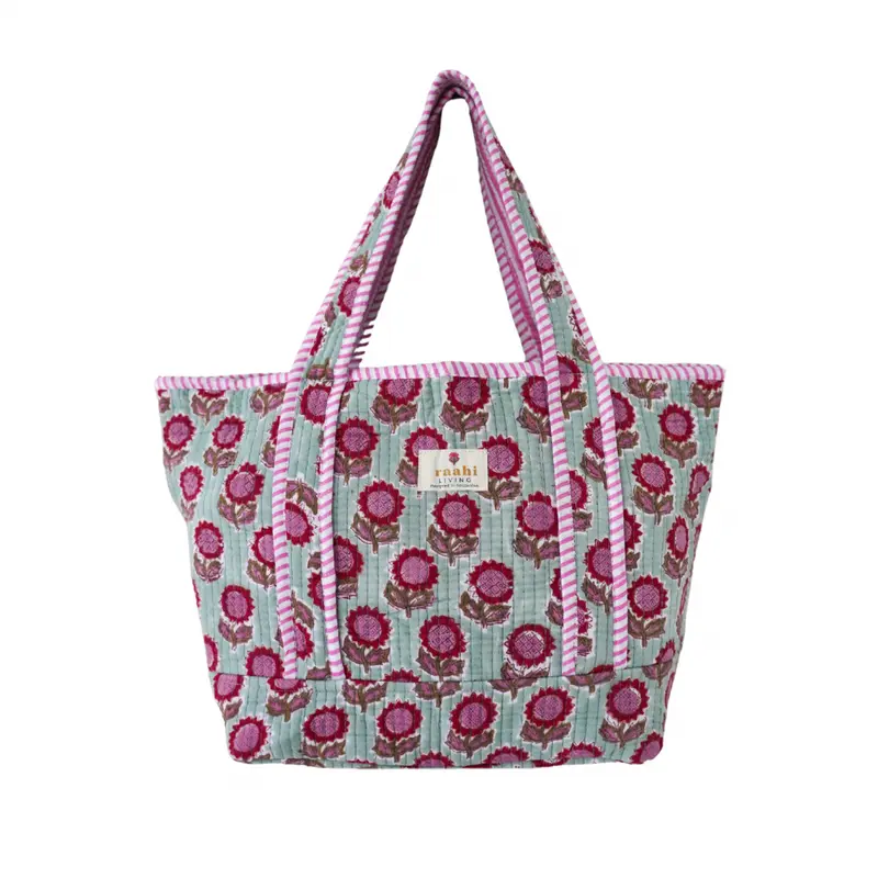 Priya Reversible Poolside Mini Tote Bag | Block Printed