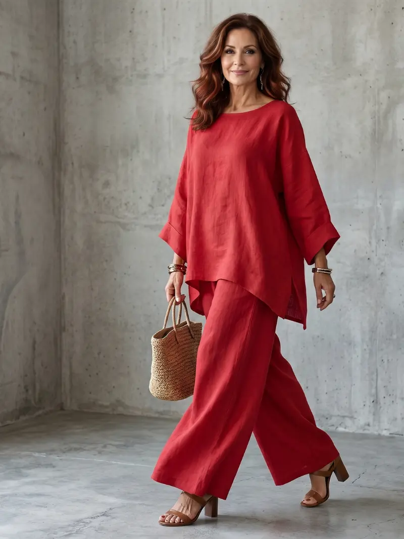 Prue | Oversized Tunika mit weitem Hosen-Set
