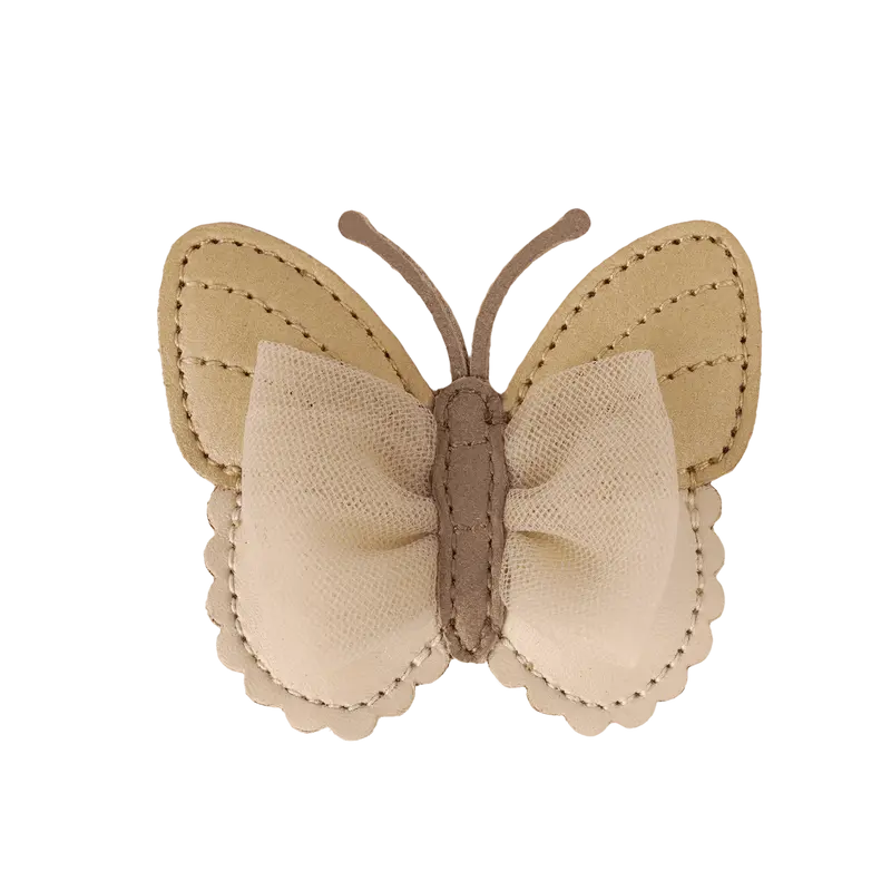 Qalja Clip | Vlinder | Gold Metallic Nubuck