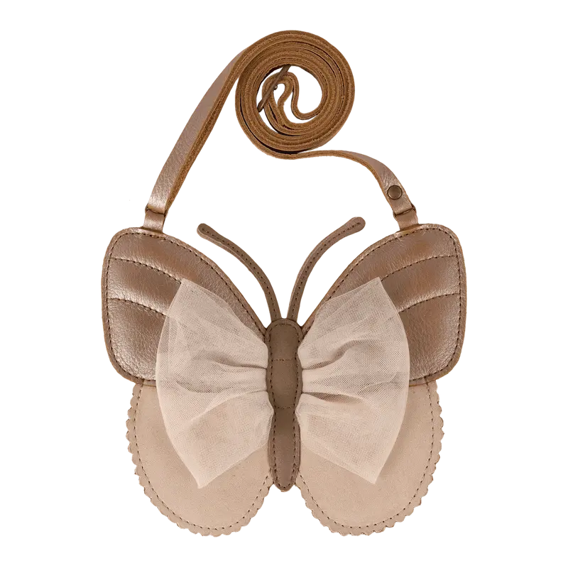 Qalja Purse | Vlinder | Clay Metallic Leather