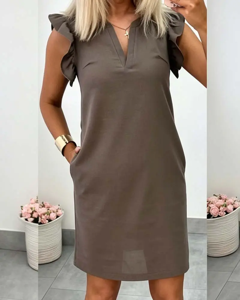 Racieza | Gerades Kleid mit Flügelärmeln