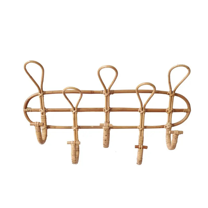 Rattan Wall-Mounted Coat Rack