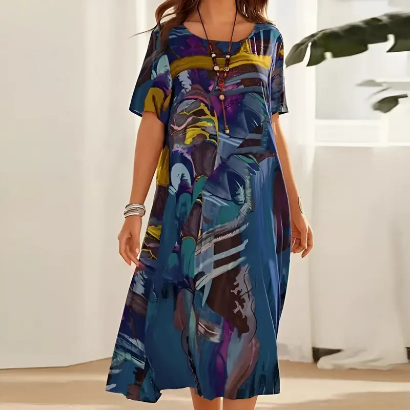 Raven | Blumenmuster Kleid