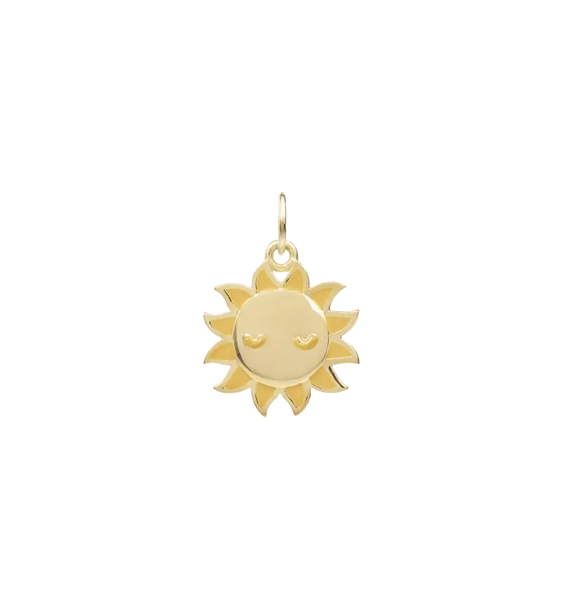 Rays of Sun Charm | Yellow Gold