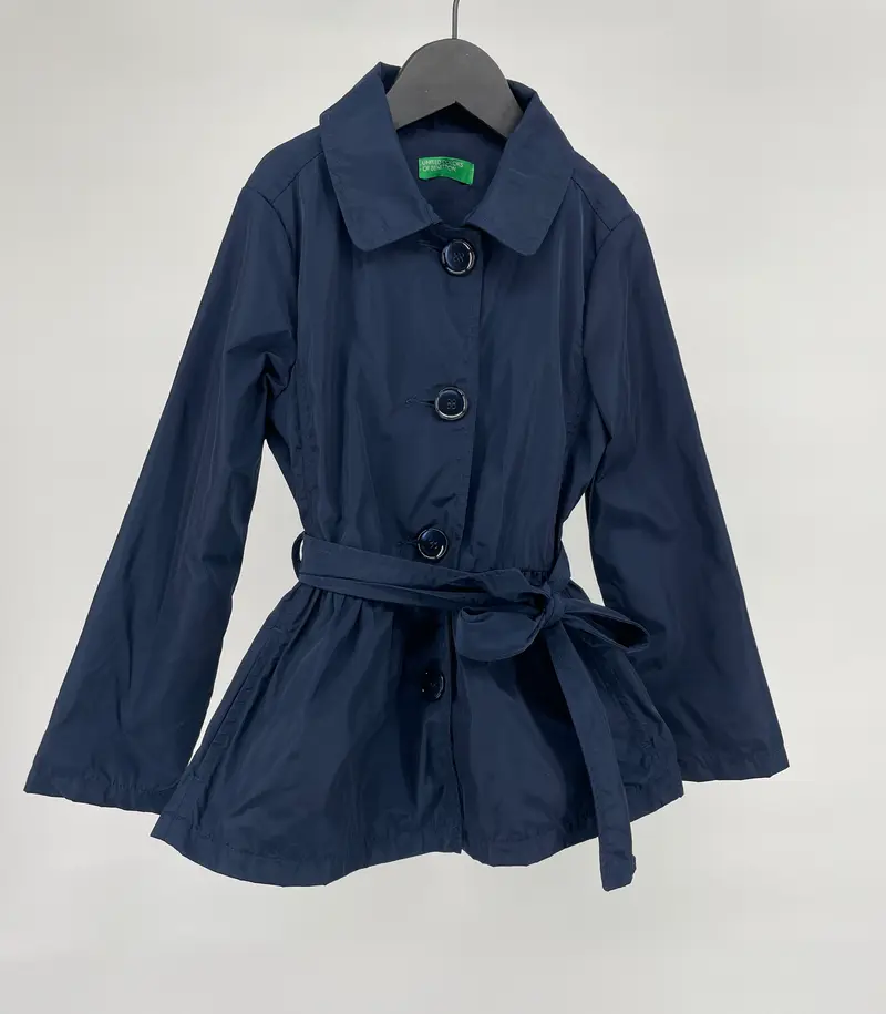 Regenjas Donkerblauw Ceintuur Maat 116 / 122