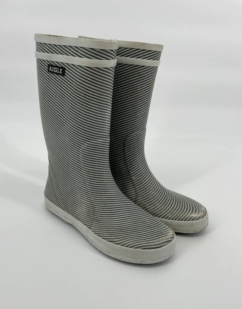 Regenlaarzen Grijs Beige Gestreept Maat 32