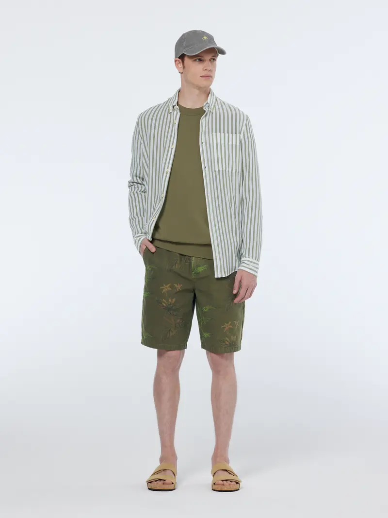 Regular-Fit Crinkle Stripe Shirt