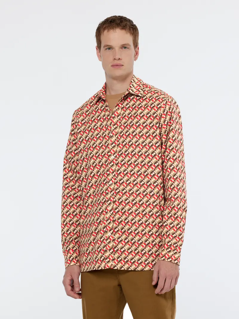 Regular-Fit Geometric Print Shirt