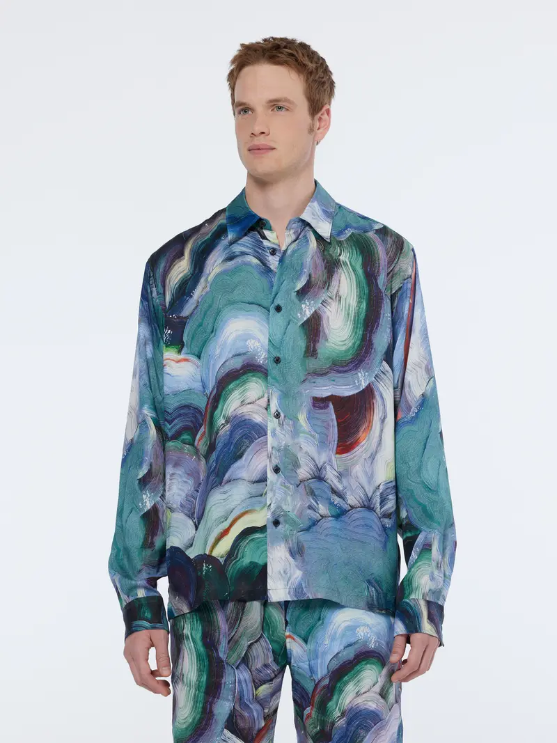 Relaxed Fit Abstract Print Shirt