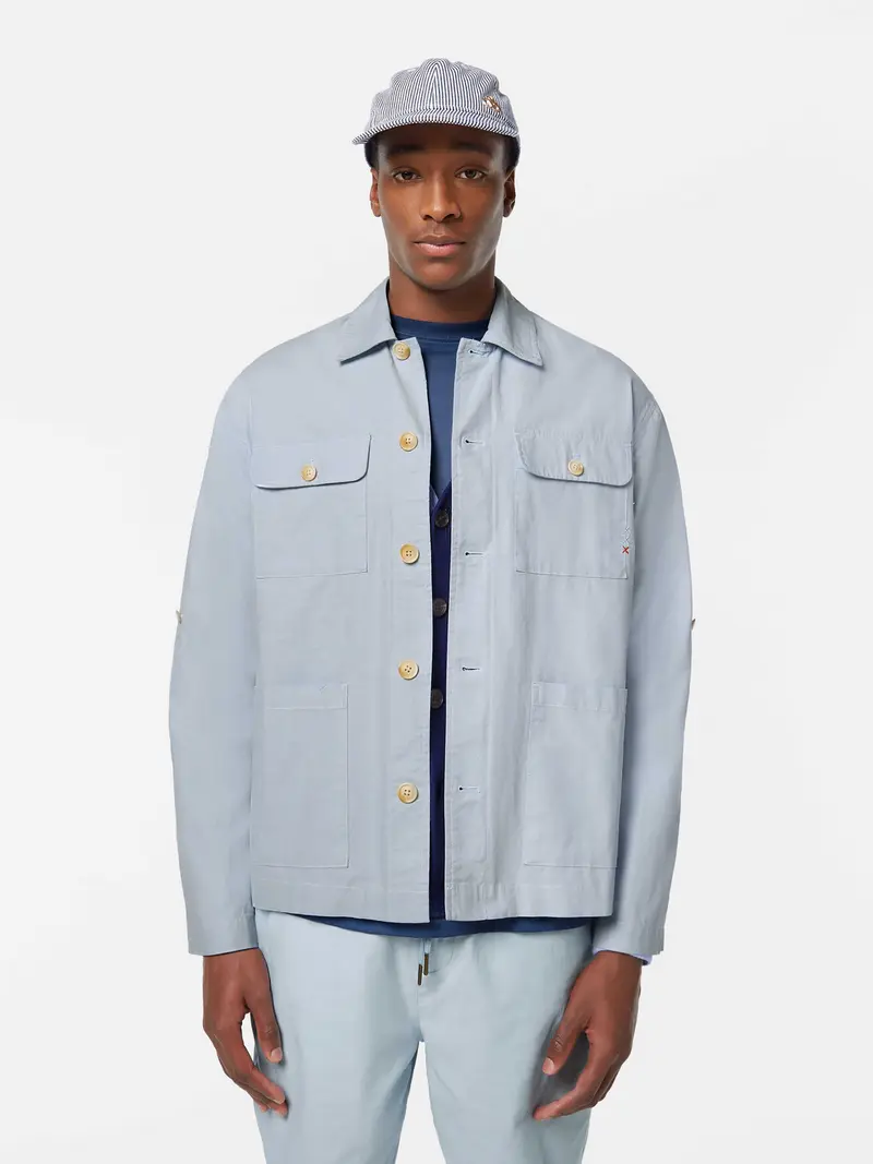 Relaxed-Fit Cotton-Linen Shirt Jacket