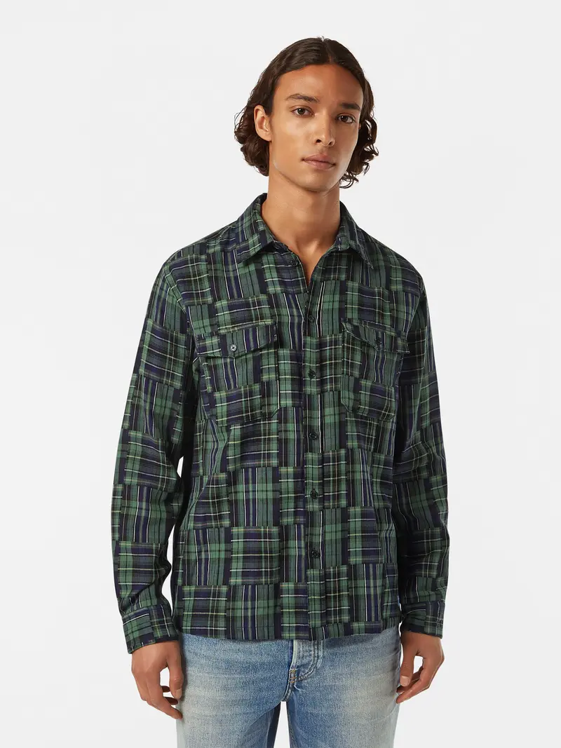 Relaxed-Fit Patchwork Shirt