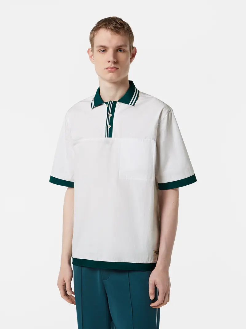 Relaxed Fit Poplin Contrast Polo