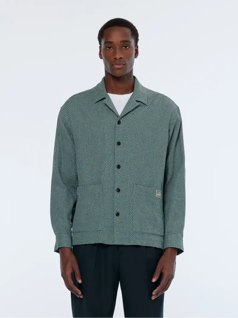 Relaxed Fit Structured Overshirt