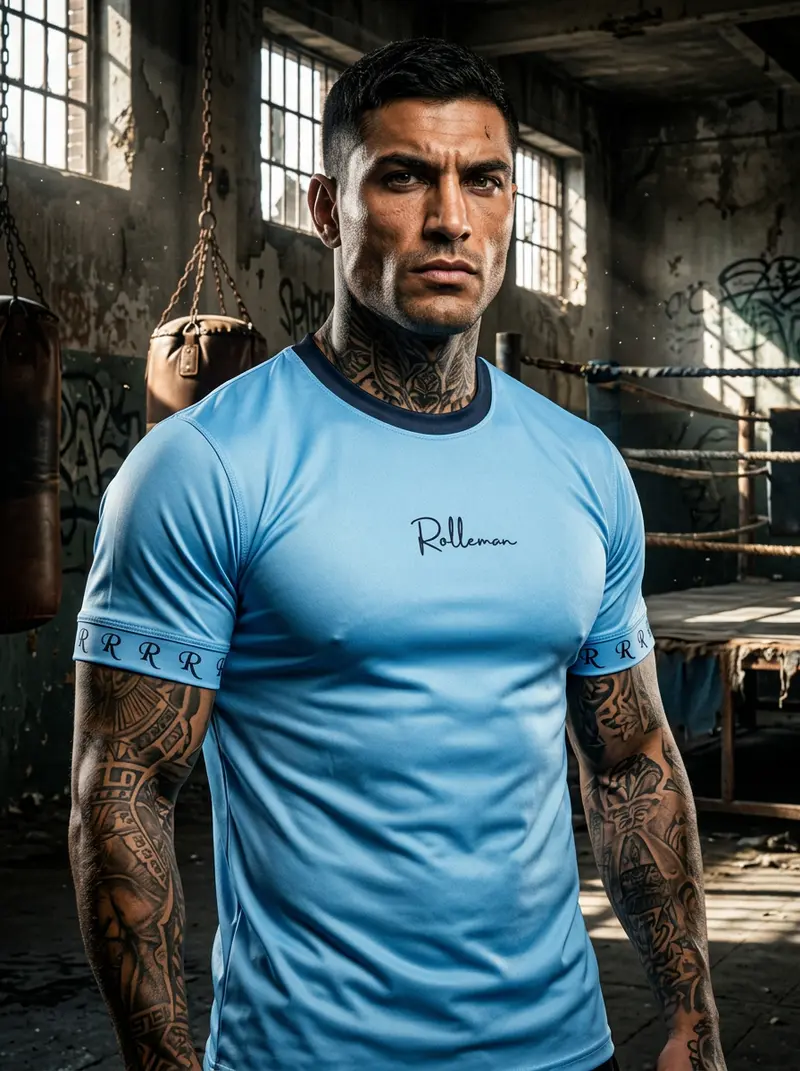Renzo | ROLLEMAN® | T-shirt | Lichtblauw