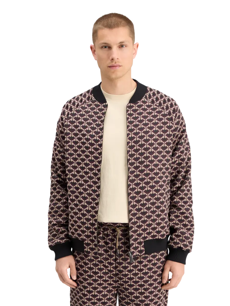 Reversible Jacquard Bomber Jacket