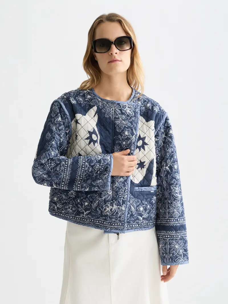 Reversible Printed Quilted Jacket