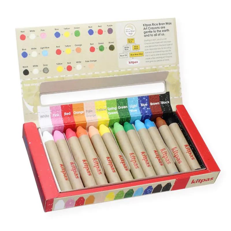 Rice Wax Window Crayons - 12 pack