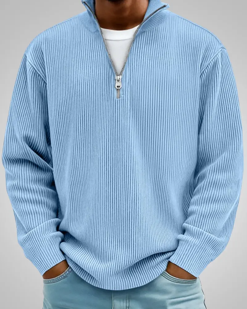 Richard | Herren Casual Half-Zip Strukturpullover