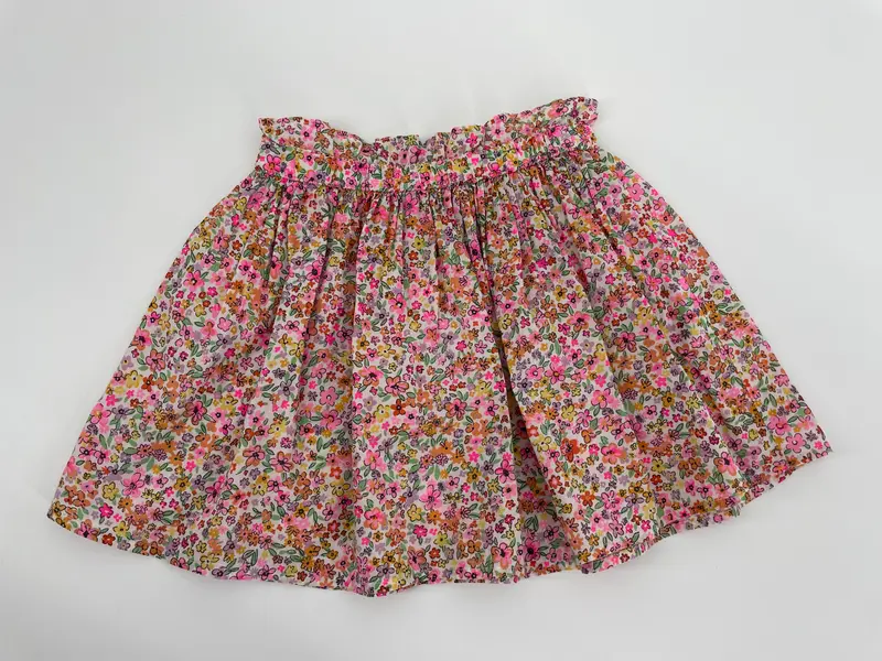 Rokje Wit Multi Color Bloemetjes Print Maat 92