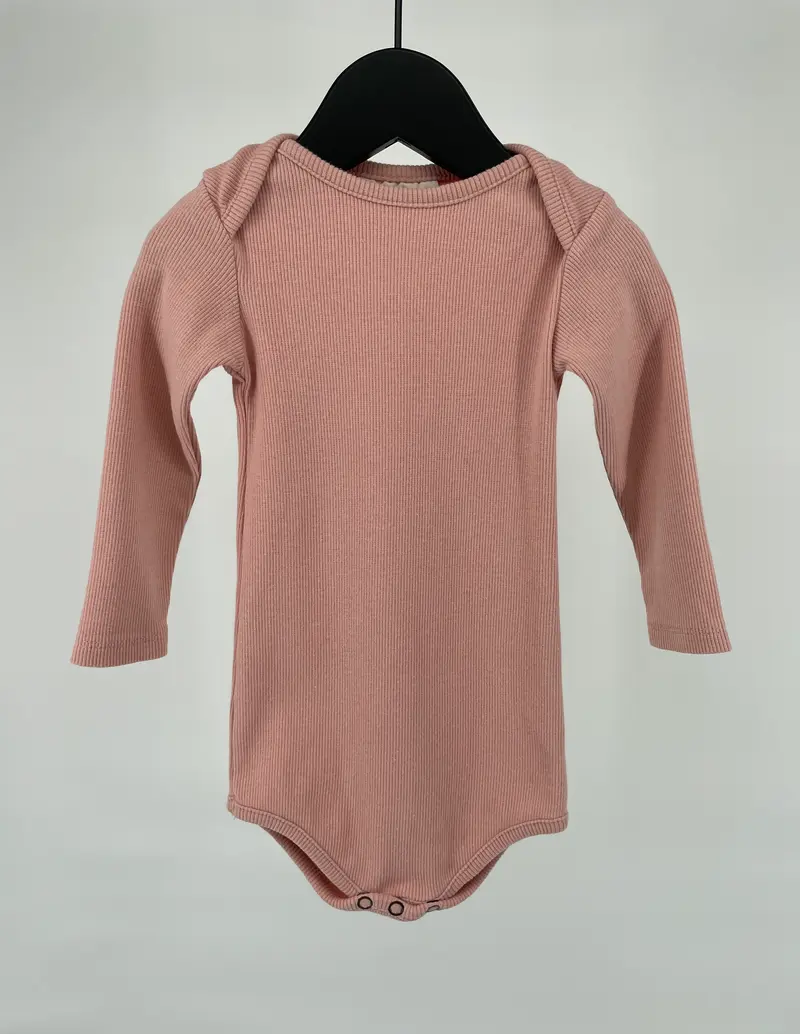 Romper Lichtroze Rib Maat 80 / 86