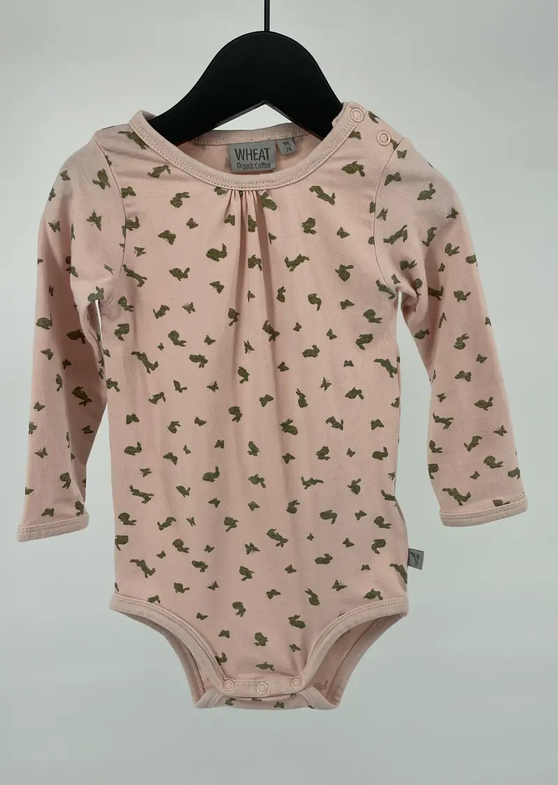 Romper Roze met Gouden Glitter Print Maat 74
