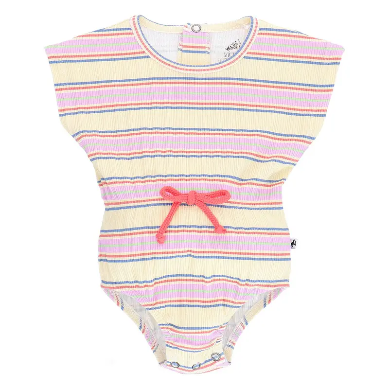 Romper Striped Rib Multicolour