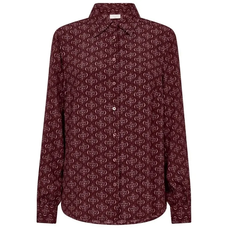 Rood geprint viscose shirt Lovy