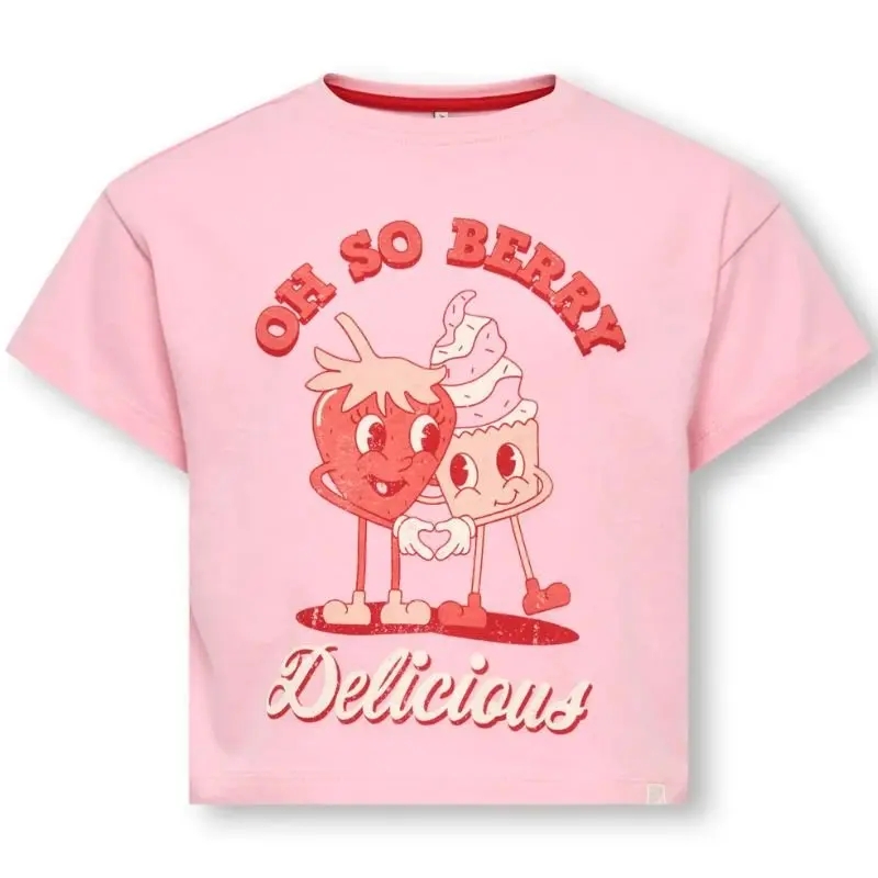 Roze regular fit t-shirt Belinda