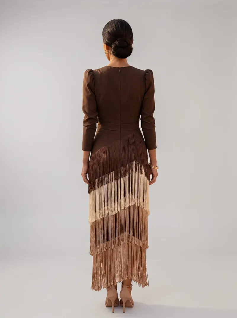Rylanya – Elegantes Kleid Mit Fransen