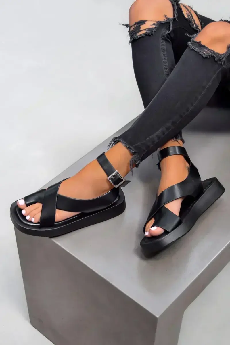 Sabrina | Verstellbar Plateau Sandalen